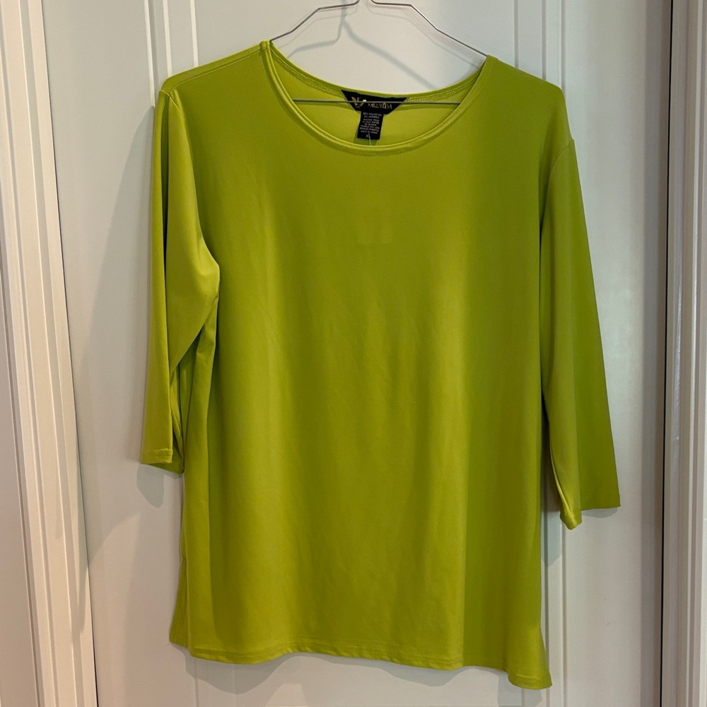 Valentina Lime Green Long Sleeve Top